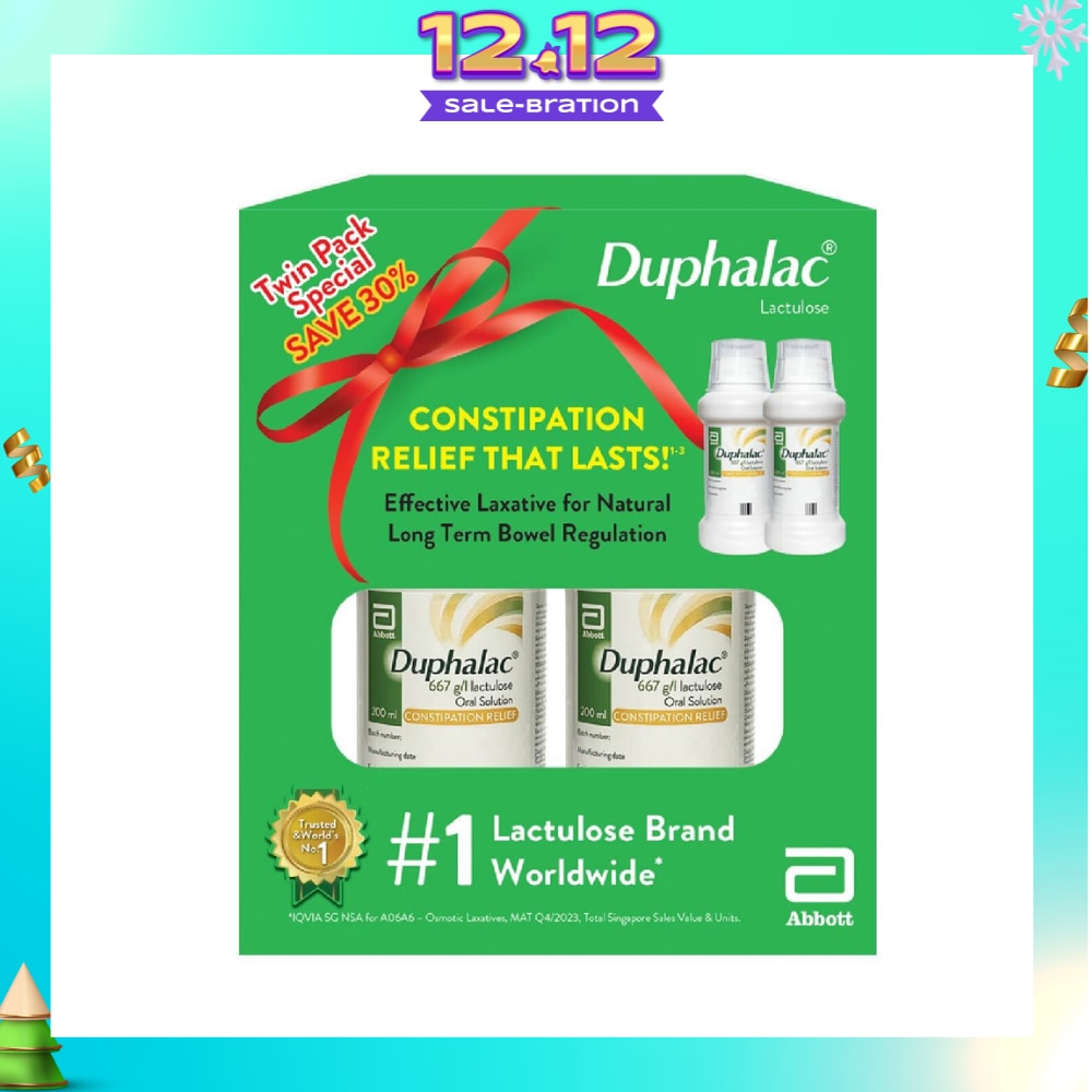 Duphalac Lactulose Oral Solution Twin 200ml x 2s