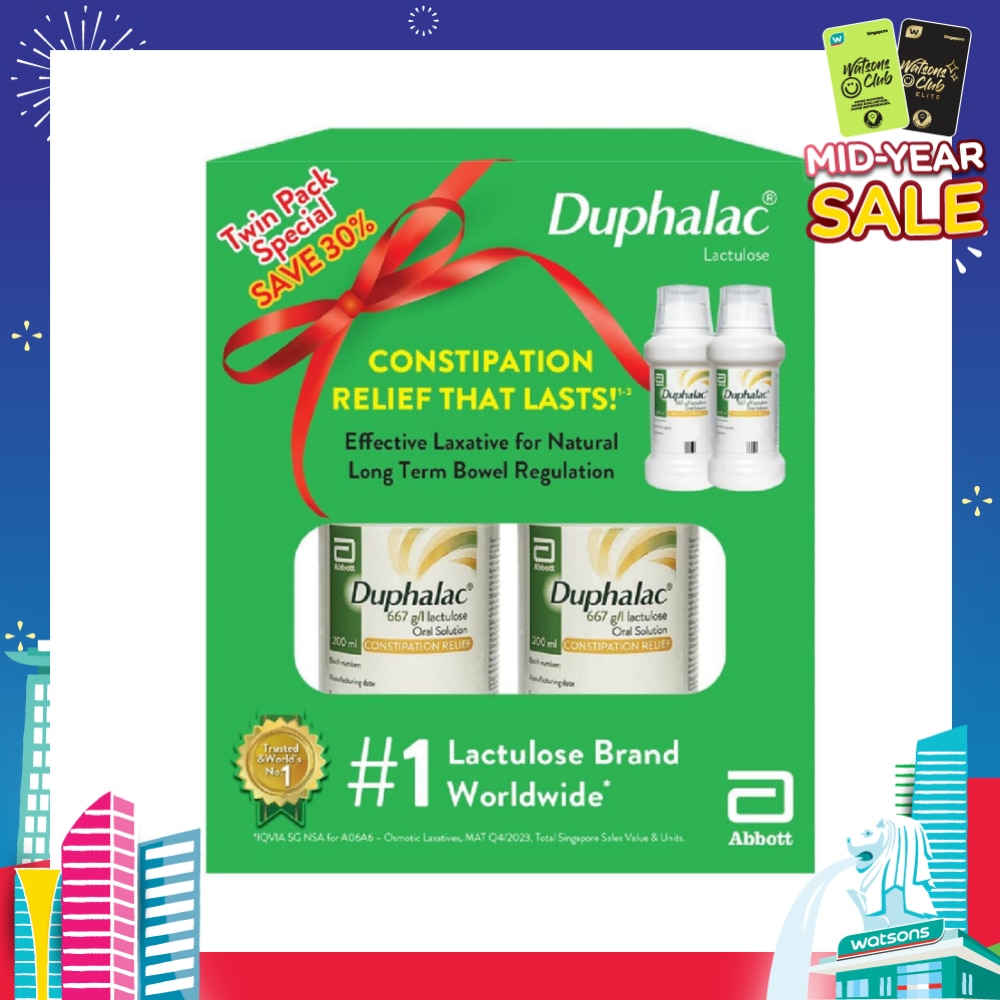 Duphalac Lactulose Oral Solution Twin Packset 200ml x 2s