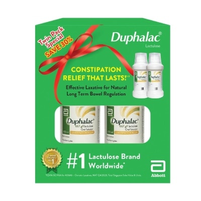 ABBOTT Duphalac Lactulose Oral Solution Twin Packset 200ml x 2s