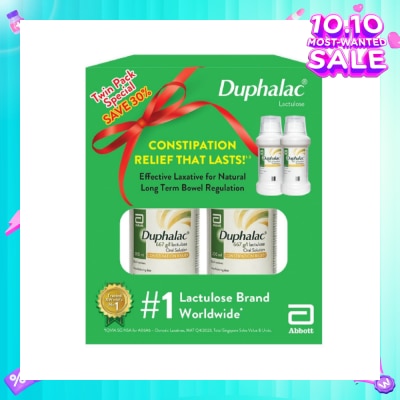 ABBOTT Duphalac Lactulose Oral Solution Twin Packset 200ml x 2s