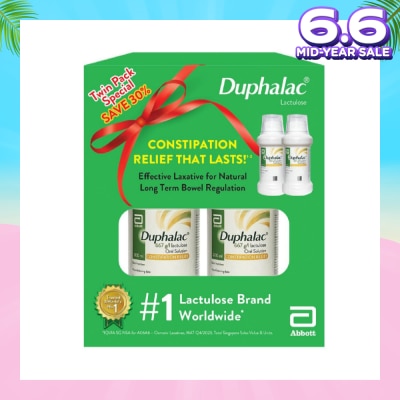 ABBOTT Duphalac Lactulose Oral Solution Twin Packset 200ml x 2s
