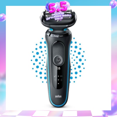 BRAUN - Series 5 Electric Shaver 51-M1000s Mint (Wet & Dry + Rechargeable + Cordless Foil Shaver) 1s