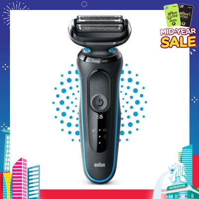BRAUN Series 5 Electric Shaver 51-M1000s Mint (Wet & Dry + Rechargeable + Cordless Foil Shaver) 1s