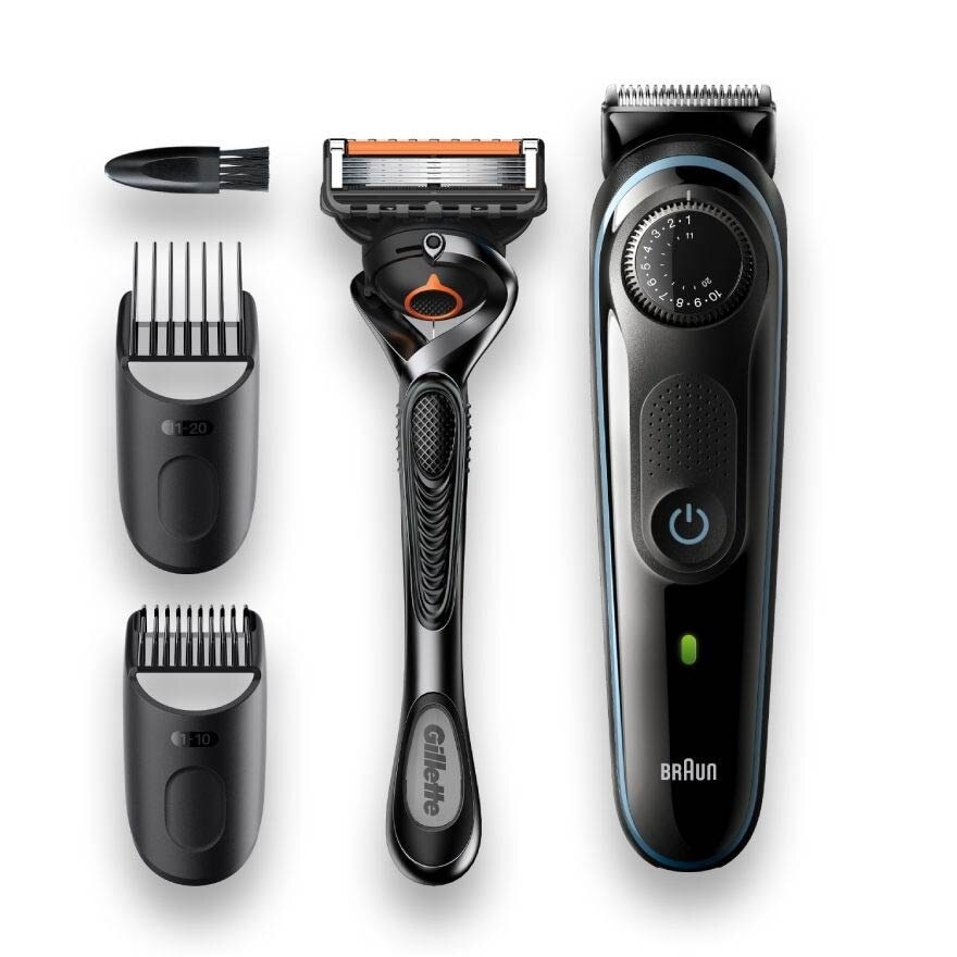 Beard Trimmer 5 BT5340 For Men Black / Nordic Blue (Hair Clipper + Lifetime Sharp Blades + 39 Length Settings) 1s