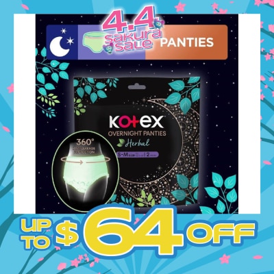 KOTEX - Overnight Panties Herbal Anti-Bacterial Size S-M 2s