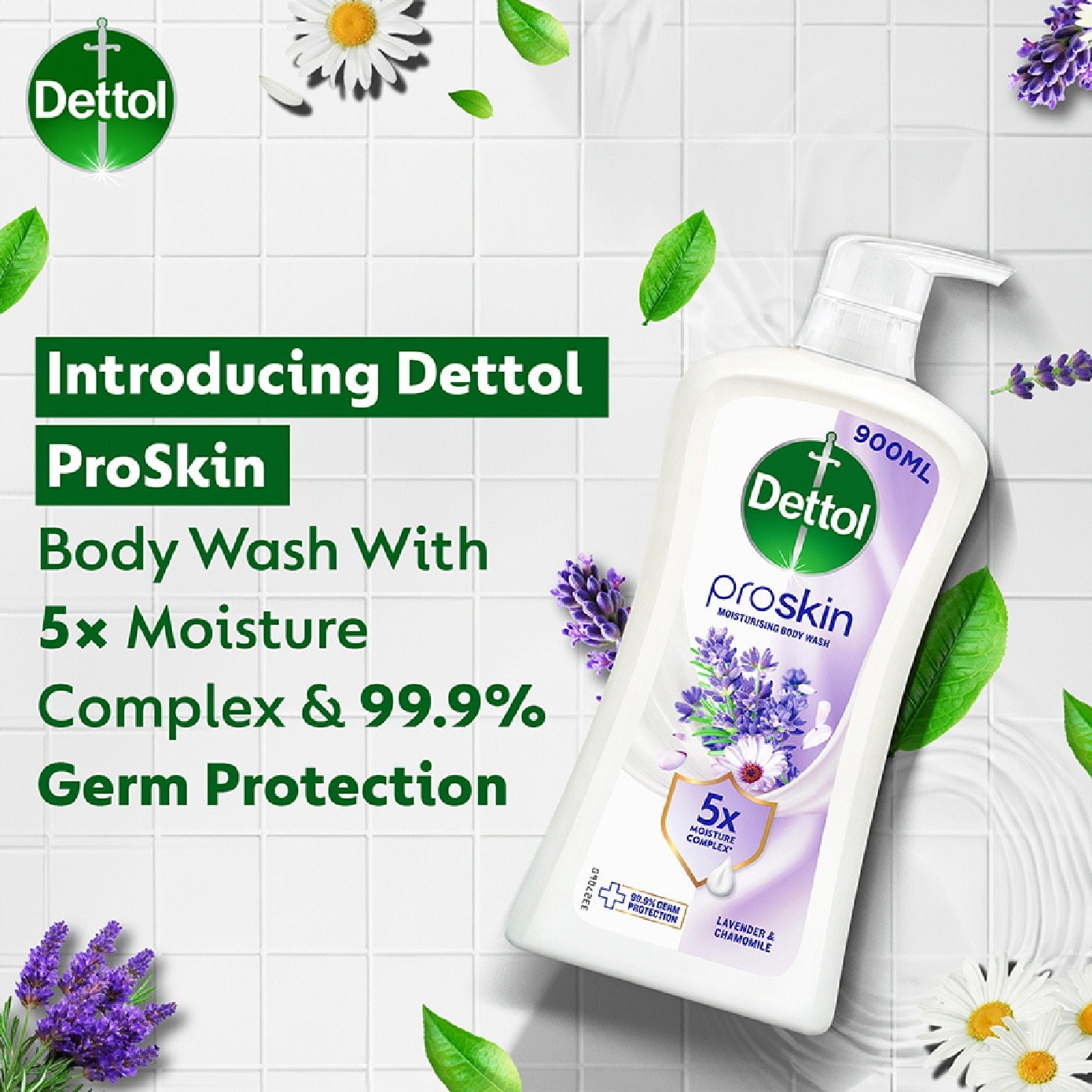 Proskin Lavender & Chamomile Body Wash 900ml