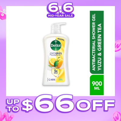 DETTOL - Proskin Yuzu & Green Tea Antibacterial Shower Gel 900ml