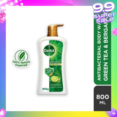 DETTOL Activ Botany Anti Bacterial Body Wash Green Tea (99.9% Germ Protection) 850g
