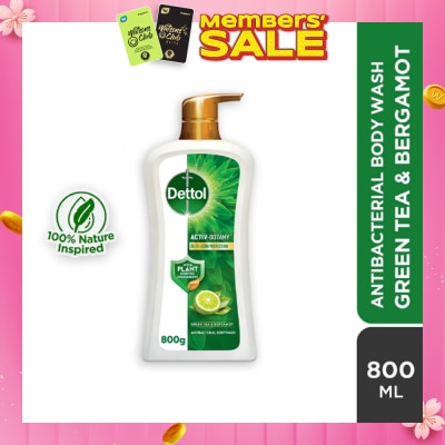 DETTOL Activ Botany Anti Bacterial Body Wash Green Tea (99.9% Germ Protection) 850g