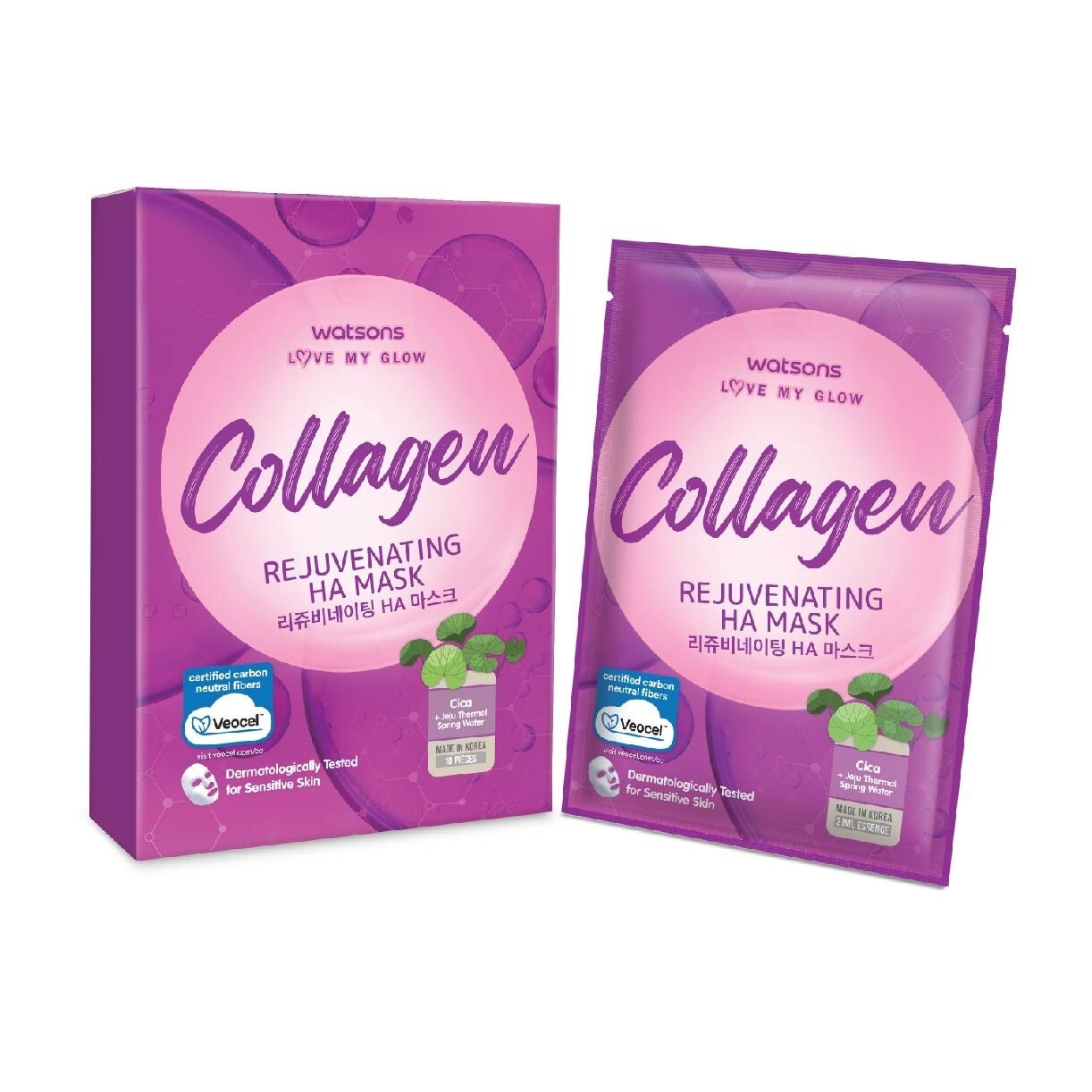 Collagen Rejuvenating Ha Mask (Cica Extract, Hyaluronic Acid, Elasticity Boost) 21ml Essence X 10s