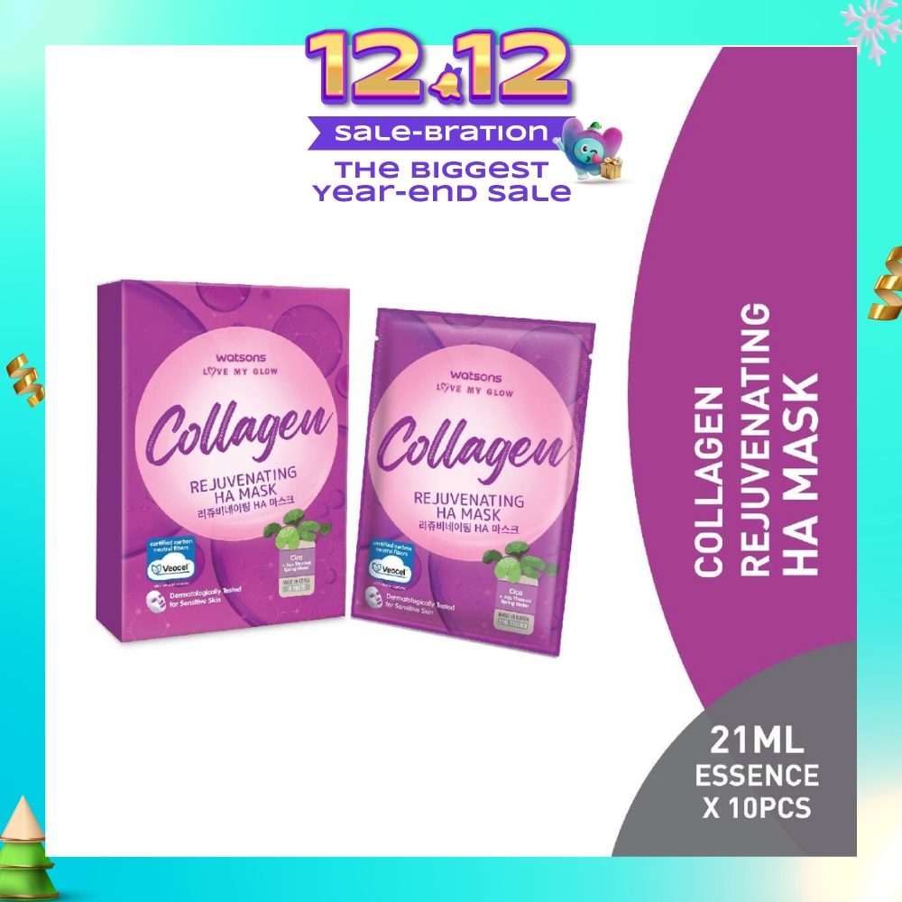 Collagen Rejuvenating Ha Mask (Cica Extract, Hyaluronic Acid, Elasticity Boost) 21ml Essence X 10s