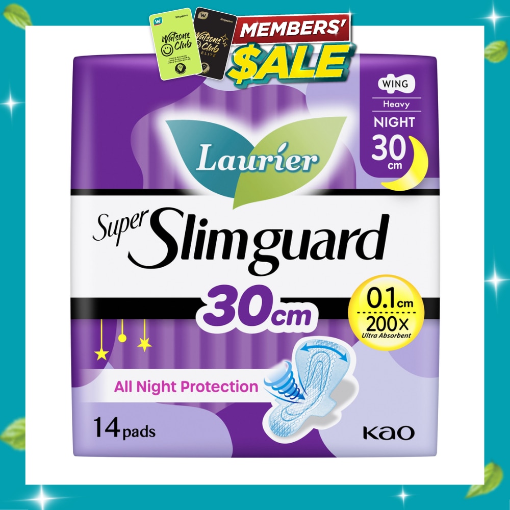 Super Slimguard Night Wing Sanitary Pad 30cm 14s image