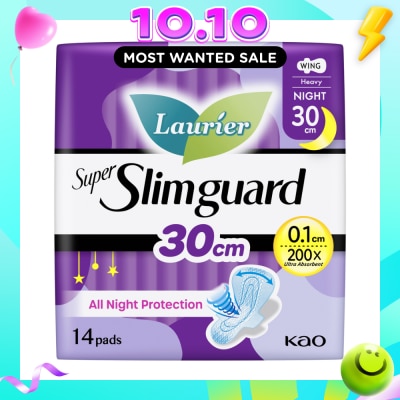 LAURIER Super Slimguard Night Wing Sanitary Pad 30cm 14s image