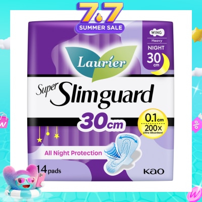 LAURIER - Super Slimguard Night Wing Sanitary Pad 30cm 14s