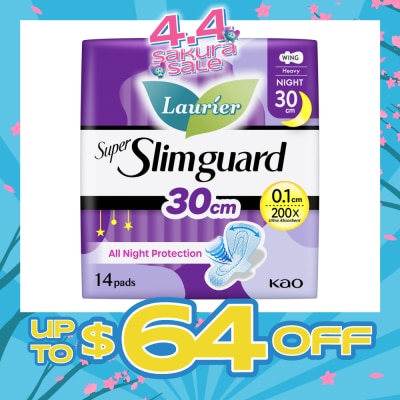 LAURIER - Super Slimguard Night Wing Sanitary Pad 30cm 14s