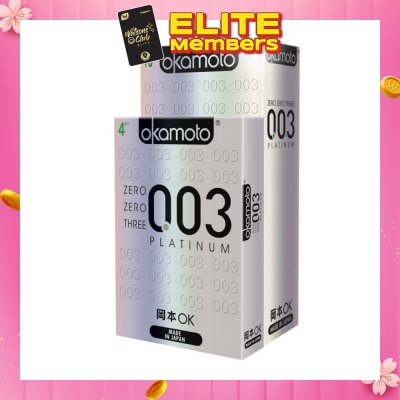 OKAMOTO® 003 Platinum Condoms 10 Pieces + 4 Pieces Bundle Pack
