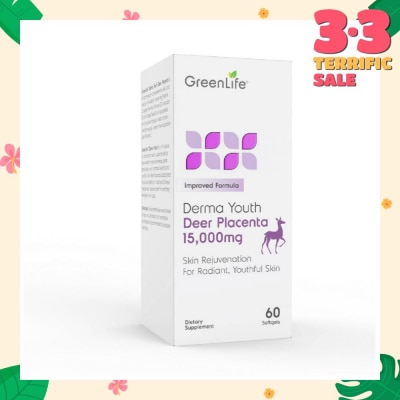 GREENLIFE Derma Youth Deer Placenta Softgel (Promote Healthy + Youthful Skin) 60s