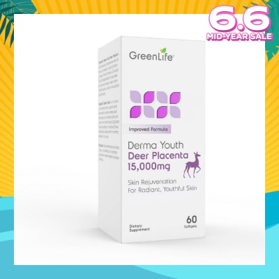 GREENLIFE Derma Youth Deer Placenta Softgel (Promote Healthy + Youthful Skin) 60s