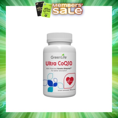 GREENLIFE - Ultra Coq10 Softgel (Supports Overall Healthy Function Of Cells + Cardiovascular Health + Brain & Liver Function) 60s