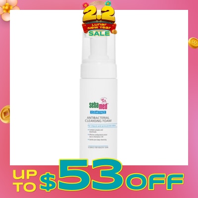 SEBAMED Anti-Bacterial Cleansing Foam (Combats Pimples, Blackheads and Skin Impurities) 150ml