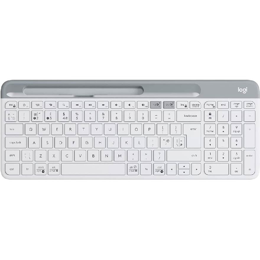 K580 Slim Wireless Multi Device Keyboard White 1s