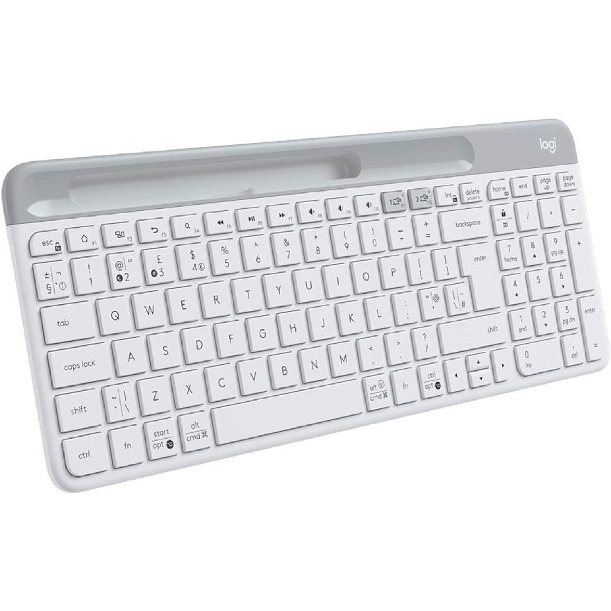 K580 Slim Wireless Multi Device Keyboard White 1s