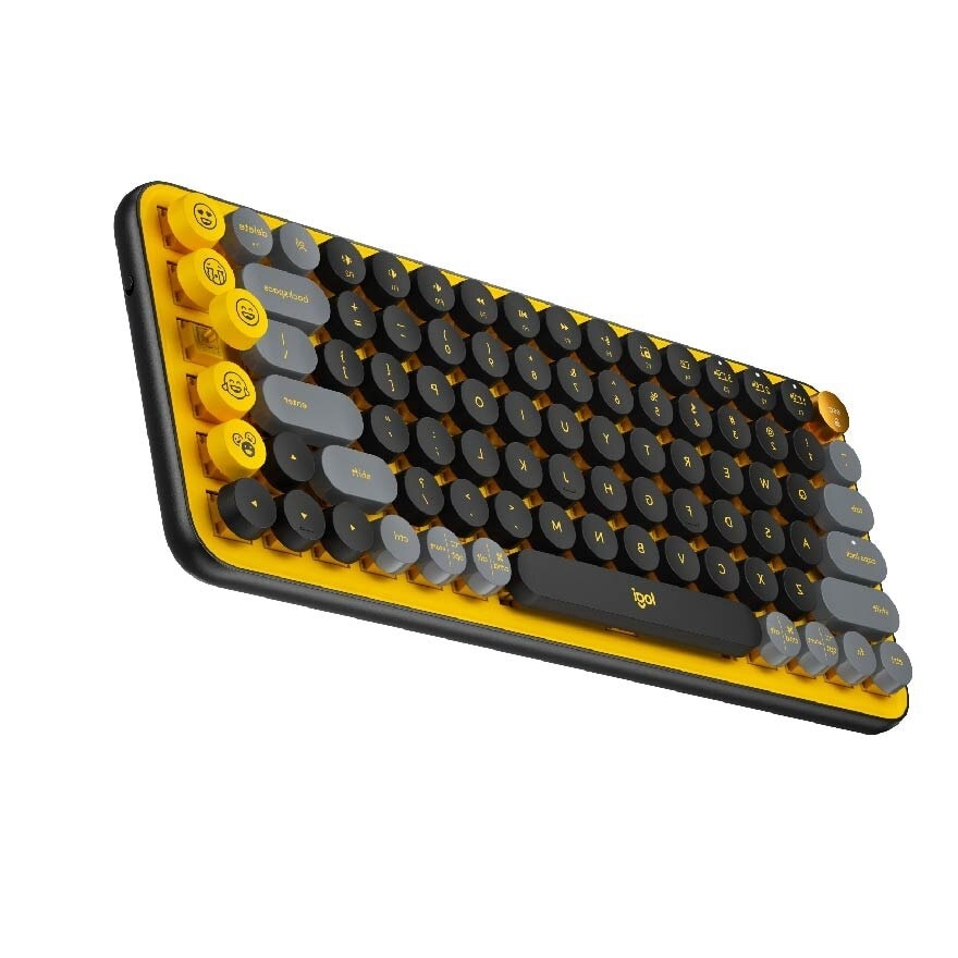 Pop Keys Mechanical Wireless Keyboard With Customisable Emoji Keys Blast Yellow 1s