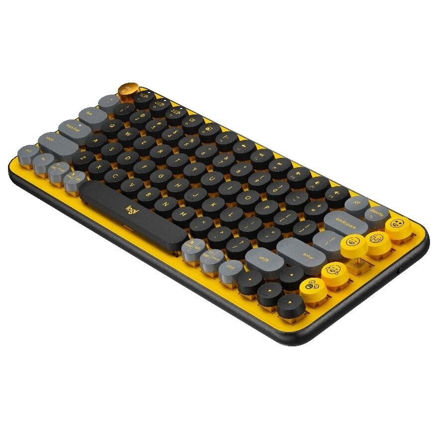 Pop Keys Mechanical Wireless Keyboard With Customisable Emoji Keys Blast Yellow 1s