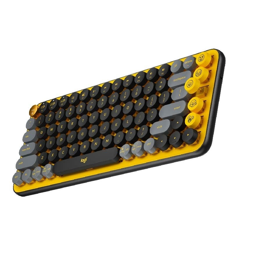 Pop Keys Mechanical Wireless Keyboard With Customisable Emoji Keys Blast Yellow 1s