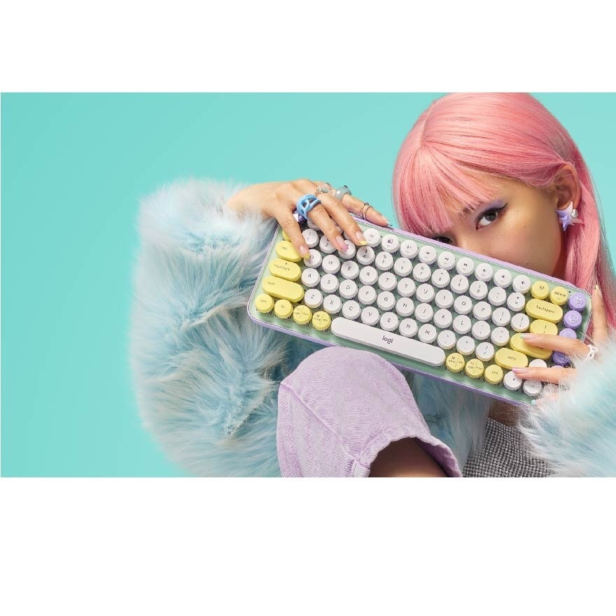 Pop Keys Mechanical Wireless Keyboard With Customisable Emoji Keys Daydream Mint 1s