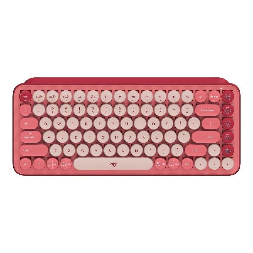 Pop Keys Mechanical Wireless Keyboard With Customisable Emoji Keys Heartbreaker Rose 1s