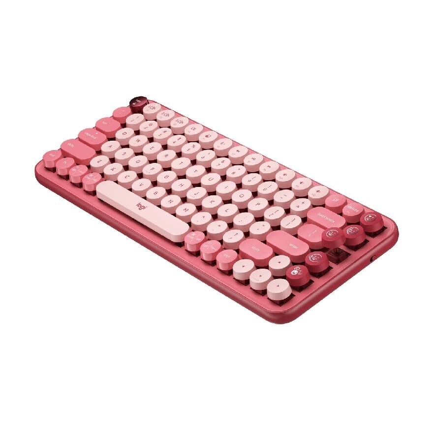 Pop Keys Mechanical Wireless Keyboard With Customisable Emoji Keys Heartbreaker Rose 1s