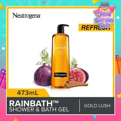 NEUTROGENA Rainbath Refreshing Shower And Bath Gel Gold Lush For Spa-Like Indulgence 473ml