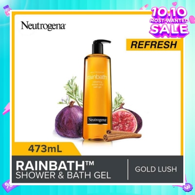 NEUTROGENA Rainbath Refreshing Shower And Bath Gel Gold Lush For Spa-Like Indulgence 473ml