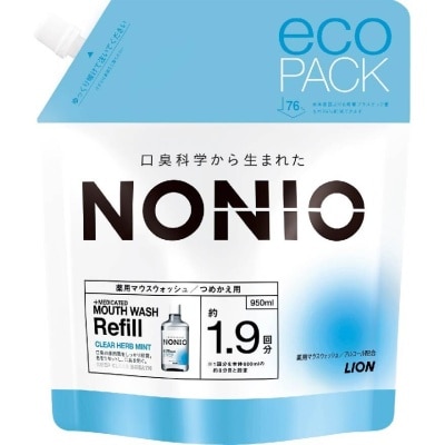 NONIO Mouthwash (Clear Herb Mint) Refill Pack 950ml