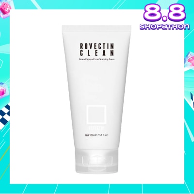 ROVECTIN Clean Green Papaya Pore Cleansing Foam (Cleanse Impurities From Pores While Hydrating The Skin) 150ml