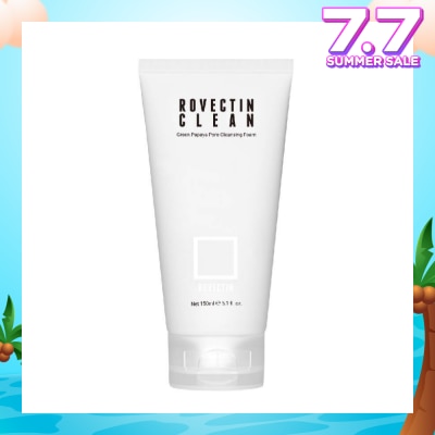 ROVECTIN Clean Green Papaya Pore Cleansing Foam (Cleanse Impurities From Pores While Hydrating The Skin) 150ml