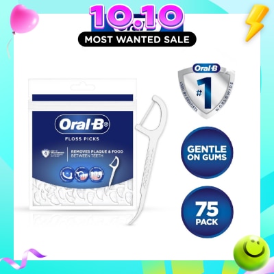 ORAL B Floss Picks (Gentle on Gums) 75s image
