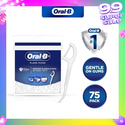ORAL-B Floss Picks (Gentle on Gums) 75s (Expiry: May`2026)