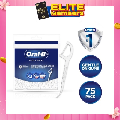 ORAL-B Floss Picks (Gentle on Gums) 75s (Expiry: May`2026)