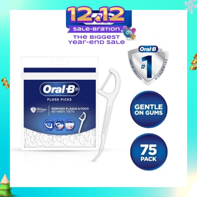 ORAL-B Floss Picks (Gentle on Gums) 75s (Expiry: May`2026)