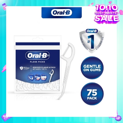 ORAL-B Floss Picks (Gentle on Gums) 75s (Expiry: May`2026)