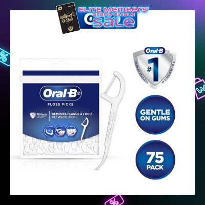 ORAL-B Floss Picks (Gentle on Gums) 75s (Expiry: May`2026)