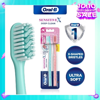 ORAL-B SensitiveX Deep Clean Toothbrush Ultra Soft 2s