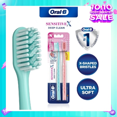 ORAL-B SensitiveX Deep Clean Toothbrush Ultra Soft 2s