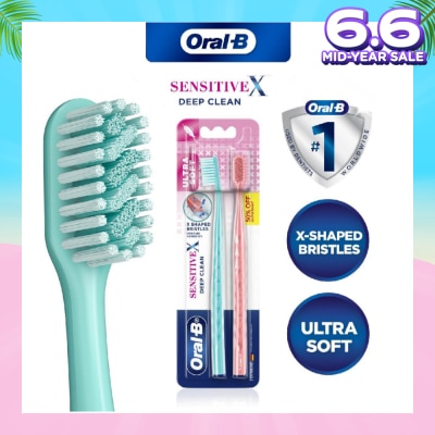 ORAL-B SensitiveX Deep Clean Toothbrush Ultra Soft 2s
