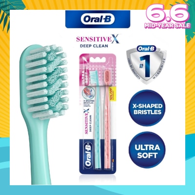 ORAL-B SensitiveX Deep Clean Toothbrush Ultra Soft 2s