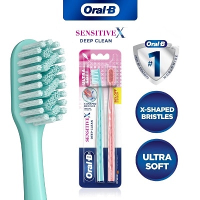 ORAL-B SensitiveX Deep Clean Toothbrush Ultra Soft 2s