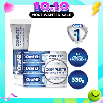 ORAL B Complete Defence System Toothpaste 110g Bundle Packset x 3s image