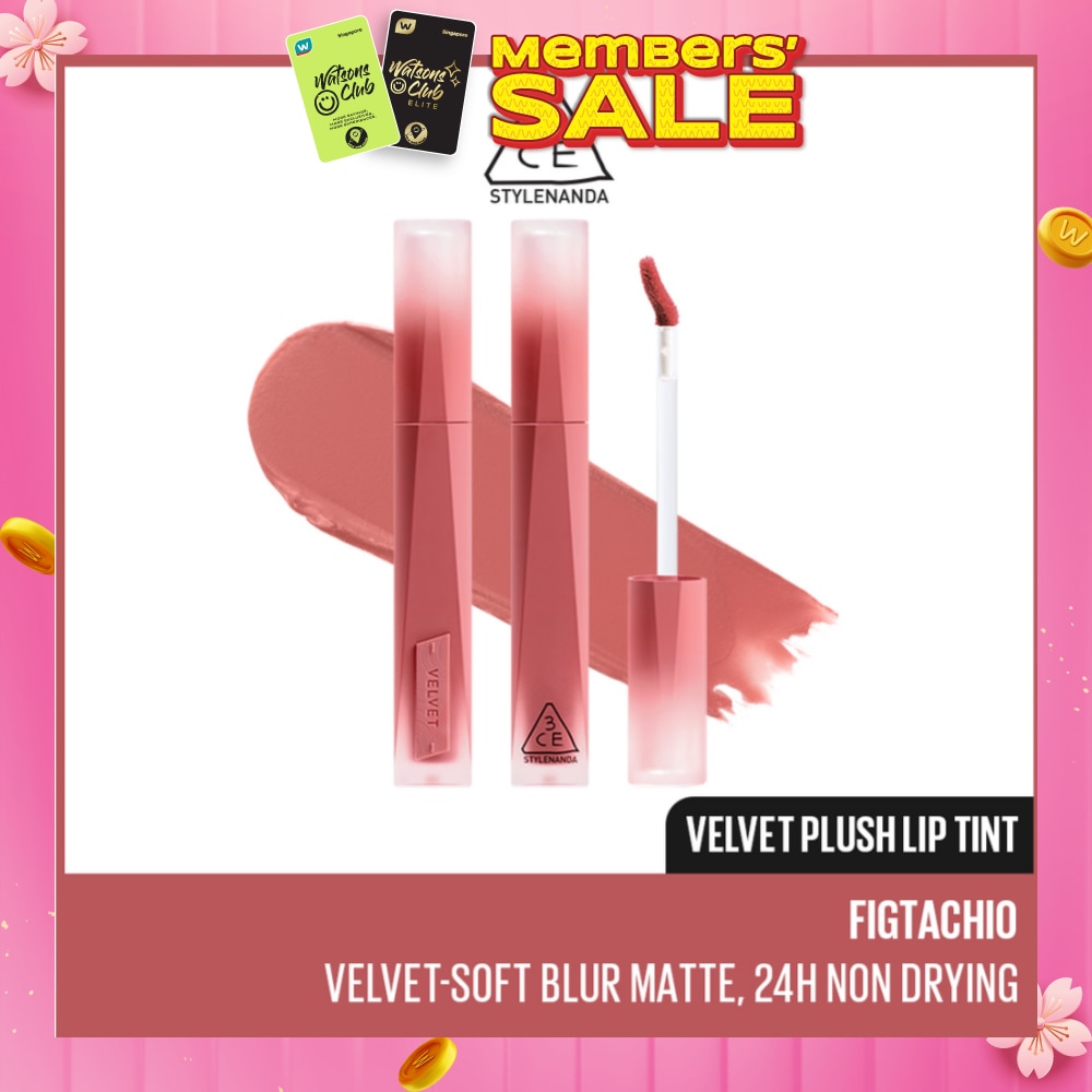 3CE Velvet Plush Lip Tint Figtachio 4g